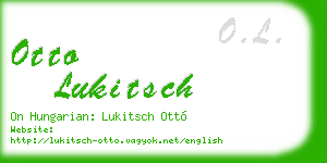 otto lukitsch business card